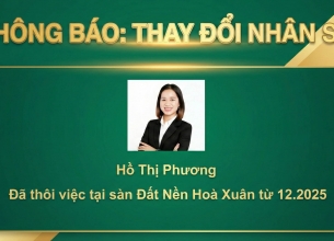 THÔNG BÁO THAY ĐỔI NHÂN SỰ & LỜI TRI ÂN