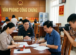 Đi mua bán đất nhớ chụp ảnh cùng công chứng viên để bảo vệ tài sản