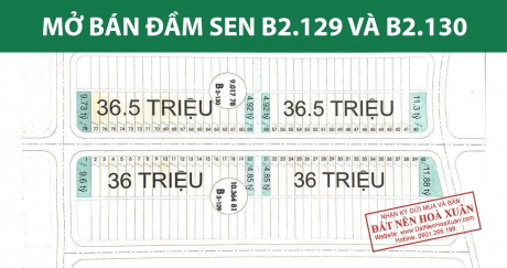 20.2.2019 HOT! Mở bán mới B2.129 và B2.130 Đầm Sen Nam Hoà Xuân- Hotline 0901.266.199 để nhận chiết Khấu 8%