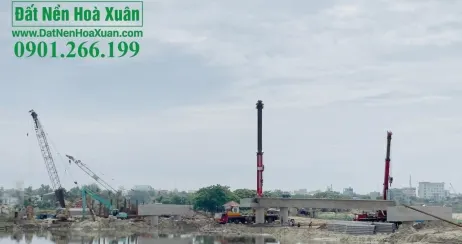 Cầu Đồng Nò - bắc qua Euro Village 3 Nam Hòa Xuân: cập nhật tiến độ 17.5.2022