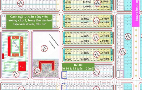 Cặp lô góc Đông Nam gần trường học tuyệt đẹp B2.38