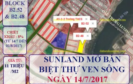 HOT! SUNLAND MỞ BÁN BIỆT THỰ SÔNG HOÀ XUÂN 