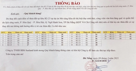 Thông báo: Thay đổi cách đếm số tại Block B2.23 Võ Chí Công