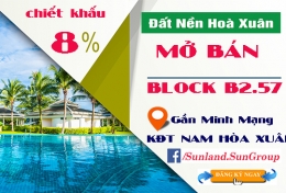 Sunland mở bán Block B2.57 gần Minh Mạng (Đợt 54) -KĐT Nam Hòa Xuân