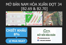 Nam Hoà Xuân đợt 34 - MỞ BÁN MỚI - B2.69, B2.70