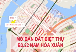 GẤP GẤP!! SUNLAND MỞ BÁN B3.22 ĐẤT BIỆT THỰ NAM HÒA XUÂN, ĐỐI DIỆN TRƯỜNG HỌC