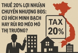 Thuế 20% lợi nhuận chuyển nhượng BĐS: Cú hích minh bạch hay rủi ro méo mó thị trường?