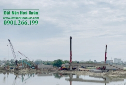 Cầu Đồng Nò - bắc qua Euro Village 3 Nam Hòa Xuân: cập nhật tiến độ 17.5.2022