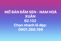 Mở bán mặt tiền đầm sen - Nam Hoà Xuân - B2.132 