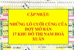 Cập nhật nhanh các lô còn lại của đợt 17 Nam Hoà Xuân 