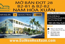 Mở bán mới Nam Hòa Xuân B2-81 & B2-82 | Đợt 28