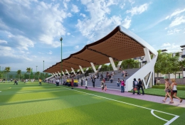 Sân bóng cỏ nhân tạo tại dự án Sun Riverpolis đạt chuẩn chất lượng cao