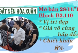 Hot ! Sunland tiếp tục mở bán Block đấu lưng Nguyễn Phước Lan - B2.110 Nam Hòa Xuân (đợt 48)