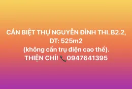 CẦN BIỆT THỰ NGUYỄN ĐÌNH THI. B2.2, HOÀ XUÂN 