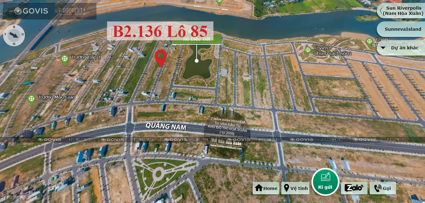 B2.136, Lô 85 - Khu đô thị Nam Hòa Xuân |Sàn Đất Nền Hòa Xuân