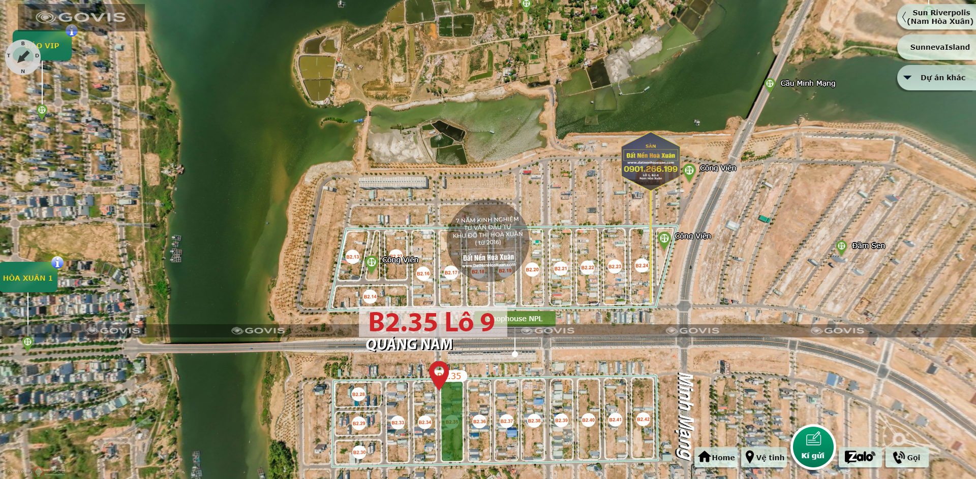 B2.35, Lô 9 - Khu đô thị Nam Hòa Xuân |Sàn Đất Nền Hòa Xuân