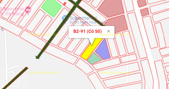 B2.91, Lô 54 - Khu đô thị Nam Hòa Xuân |Sàn Đất Nền Hòa Xuân