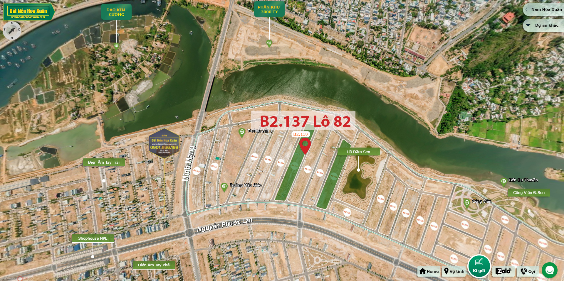 B2.137, Lô 8X - Khu đô thị Nam Hòa Xuân |Sàn Đất Nền Hòa Xuân