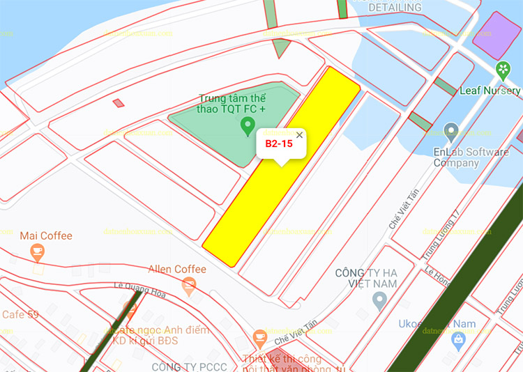 B2.15, Lô 1X - Làng Châu Âu 2 |Sàn Đất Nền Hòa Xuân