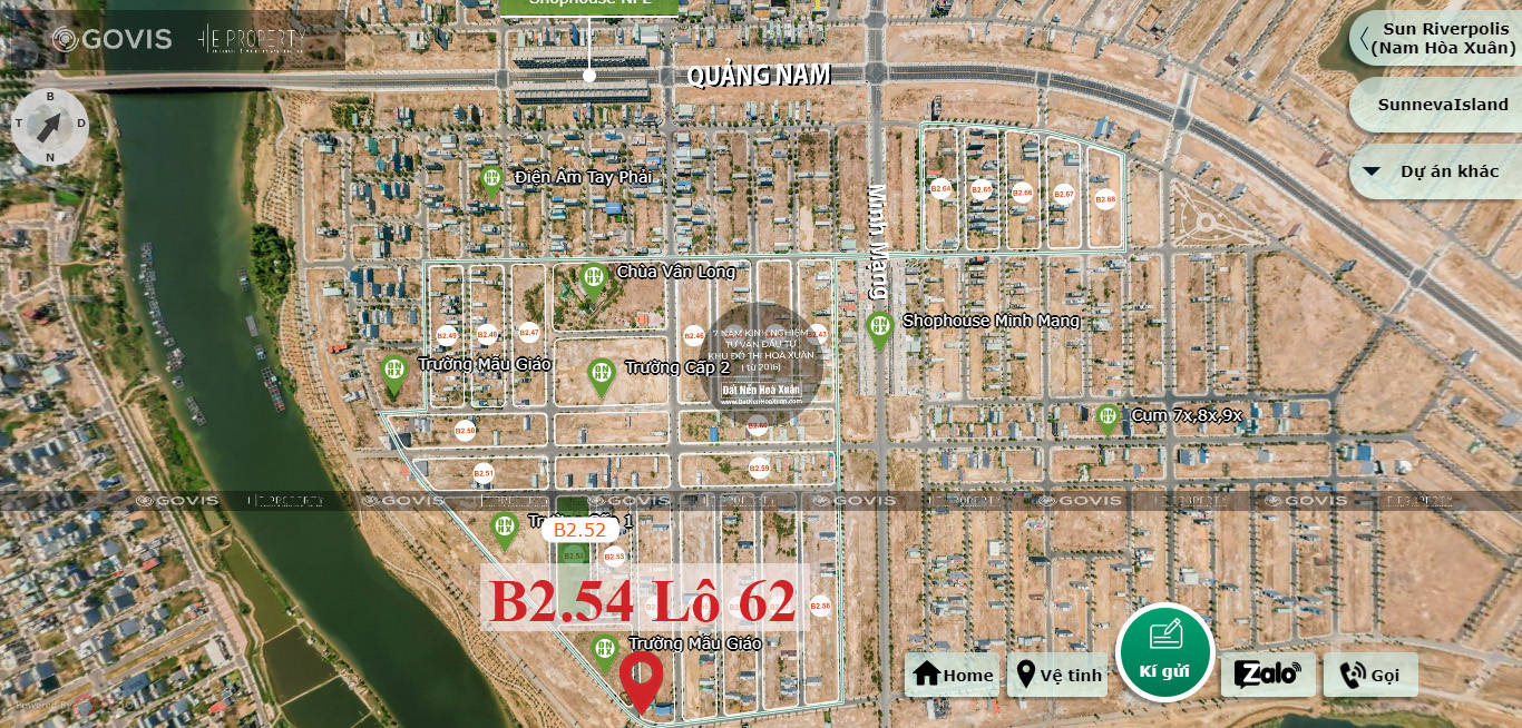 Lô góc, B2.54, Lô 62 - Khu đô thị Nam Hòa Xuân |Sàn Đất Nền Hòa Xuân