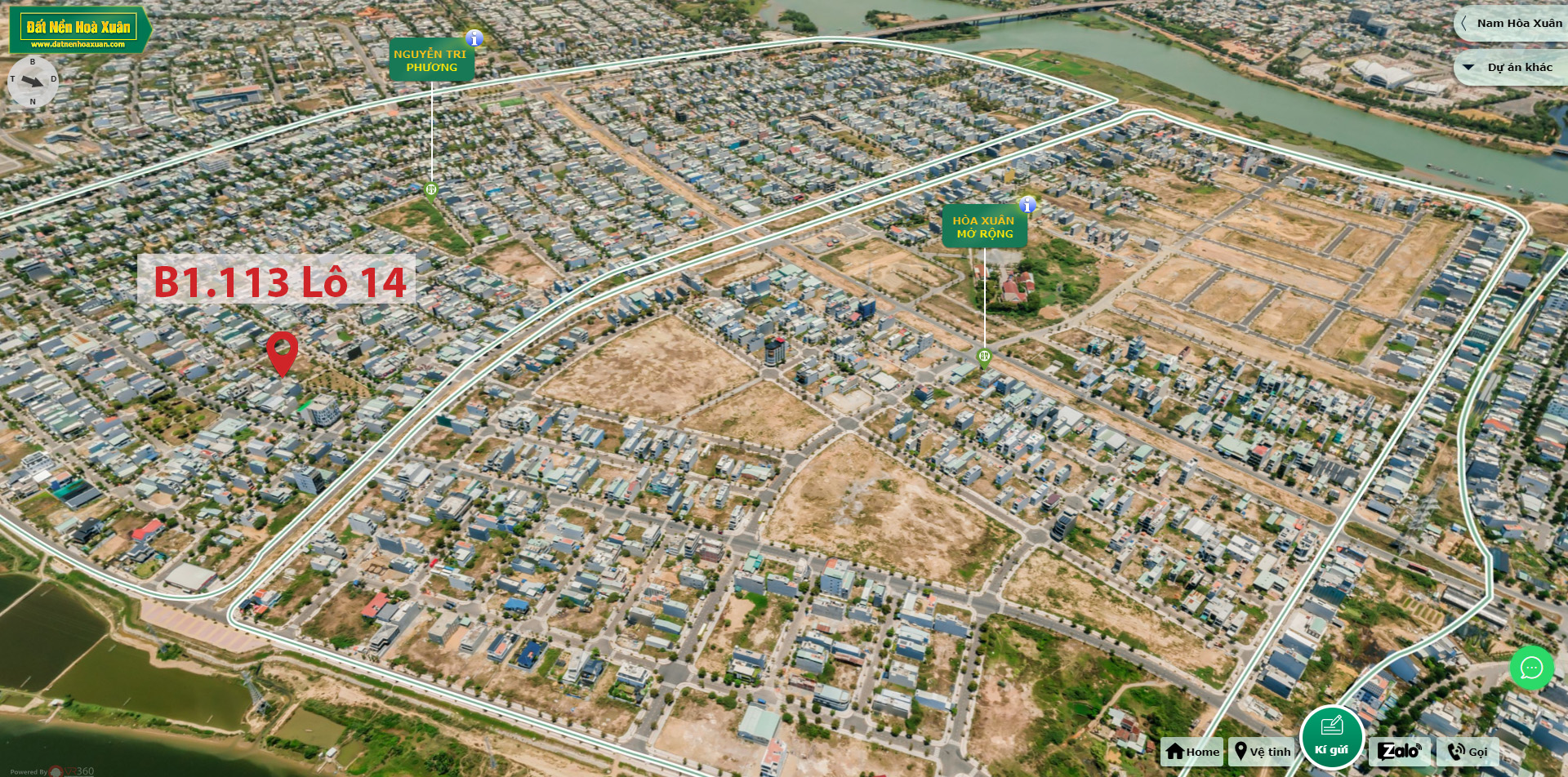 B1.113, Lô 14 - Khu đô thị Nguyễn Tri Phương |Sàn Đất Nền Hòa Xuân