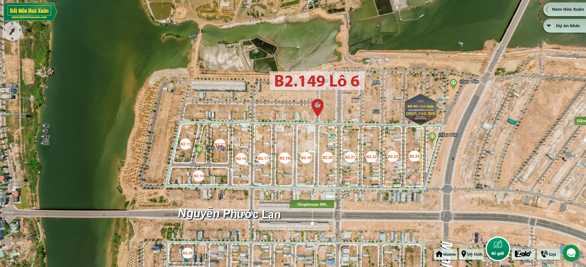 B2.149, Lô 6 - Khu đô thị Nam Hòa Xuân |Sàn Đất Nền Hòa Xuân