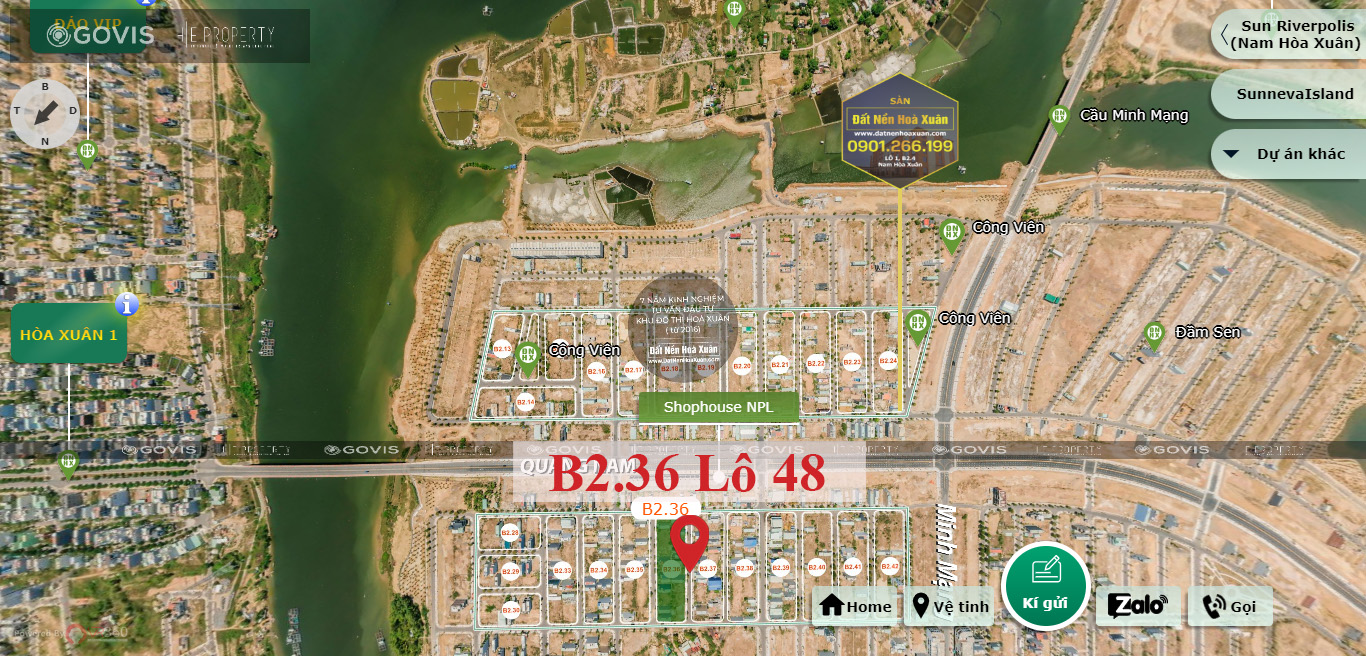 B2.36, Lô 48 - Khu đô thị Nam Hòa Xuân |Sàn Đất Nền Hòa Xuân