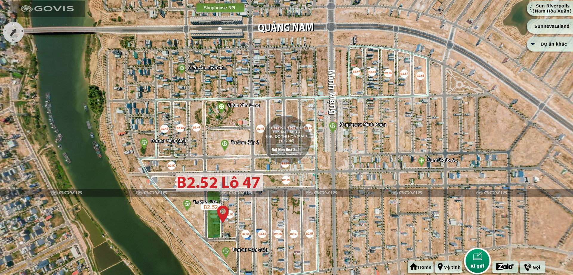 B2.52, Lô 47 - Khu đô thị Nam Hòa Xuân |Sàn Đất Nền Hòa Xuân