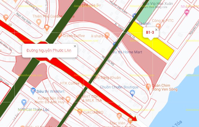 B1.3, Lô 14 - Đảo Vip |Sàn Đất Nền Hòa Xuân