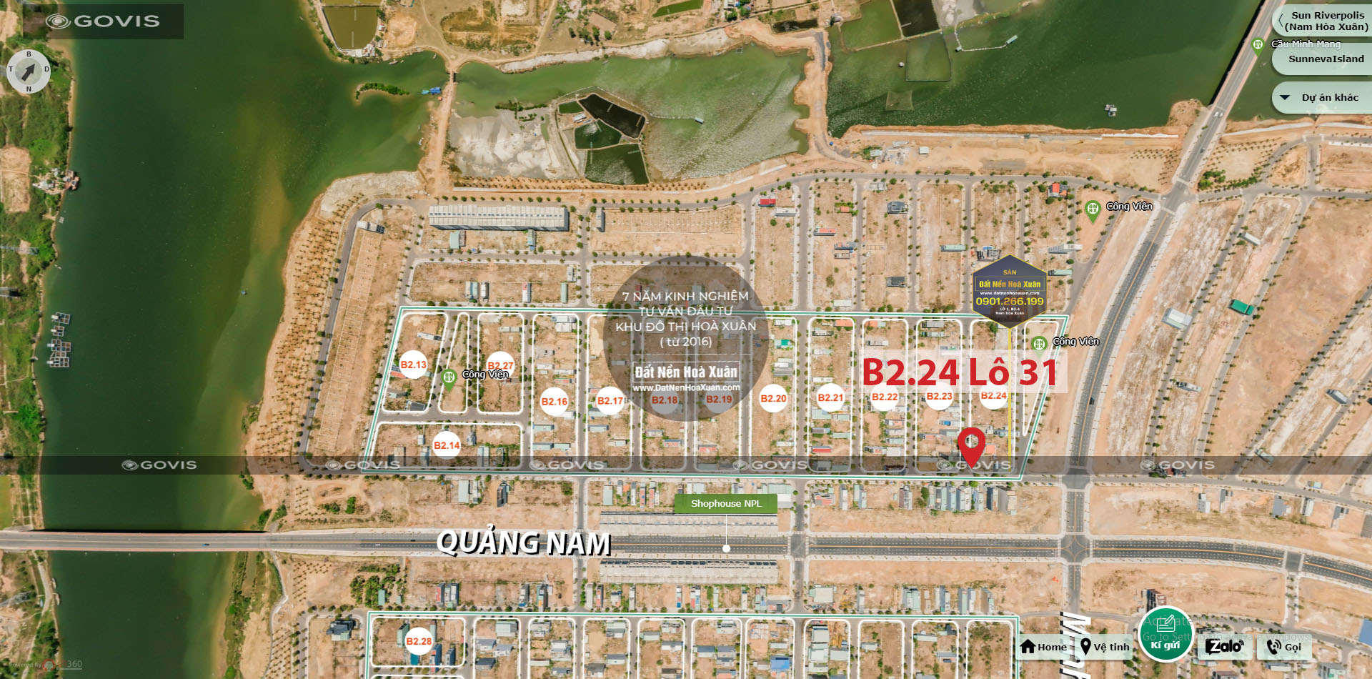 B2.24, Lô 31 - Khu đô thị Nam Hòa Xuân |Sàn Đất Nền Hòa Xuân