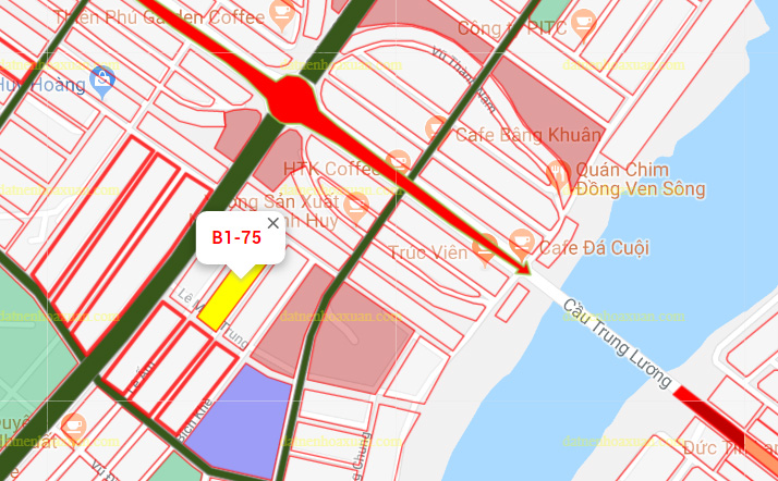 B1.75, Lô 59 - Khu đô thị Nguyễn Tri Phương |Sàn Đất Nền Hòa Xuân
