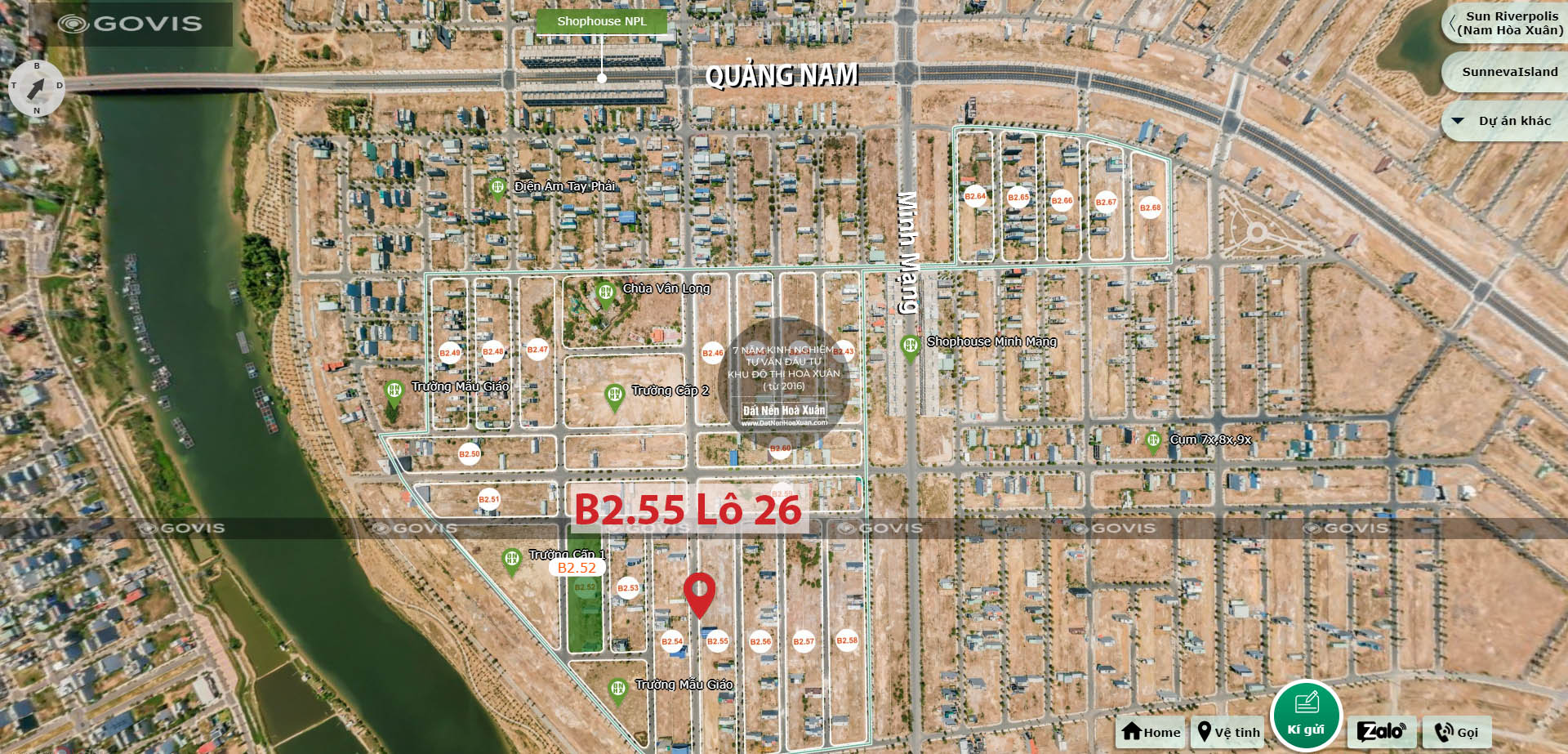 B2.55, Lô 26 - Khu đô thị Nam Hòa Xuân |Sàn Đất Nền Hòa Xuân
