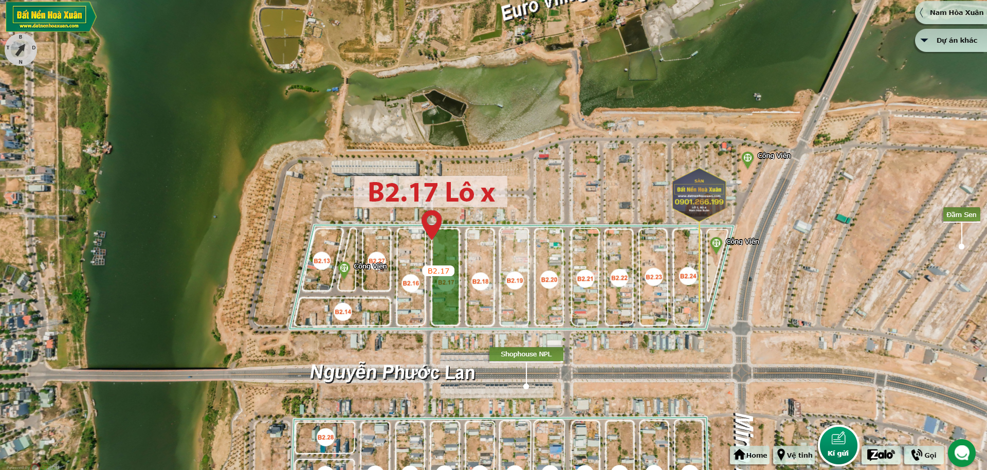 B2.17, Lô X - Khu đô thị Nam Hòa Xuân |Sàn Đất Nền Hòa Xuân