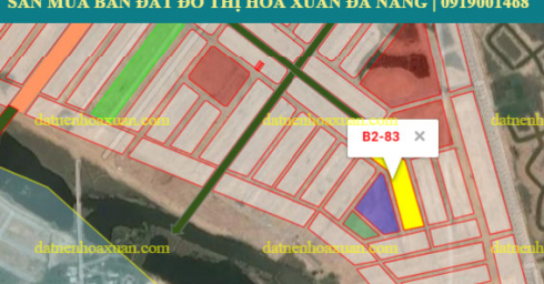 Bán lô 104 B2.83 gần Bệnh viện, trường học, đường thông - Nam Hòa Xuân