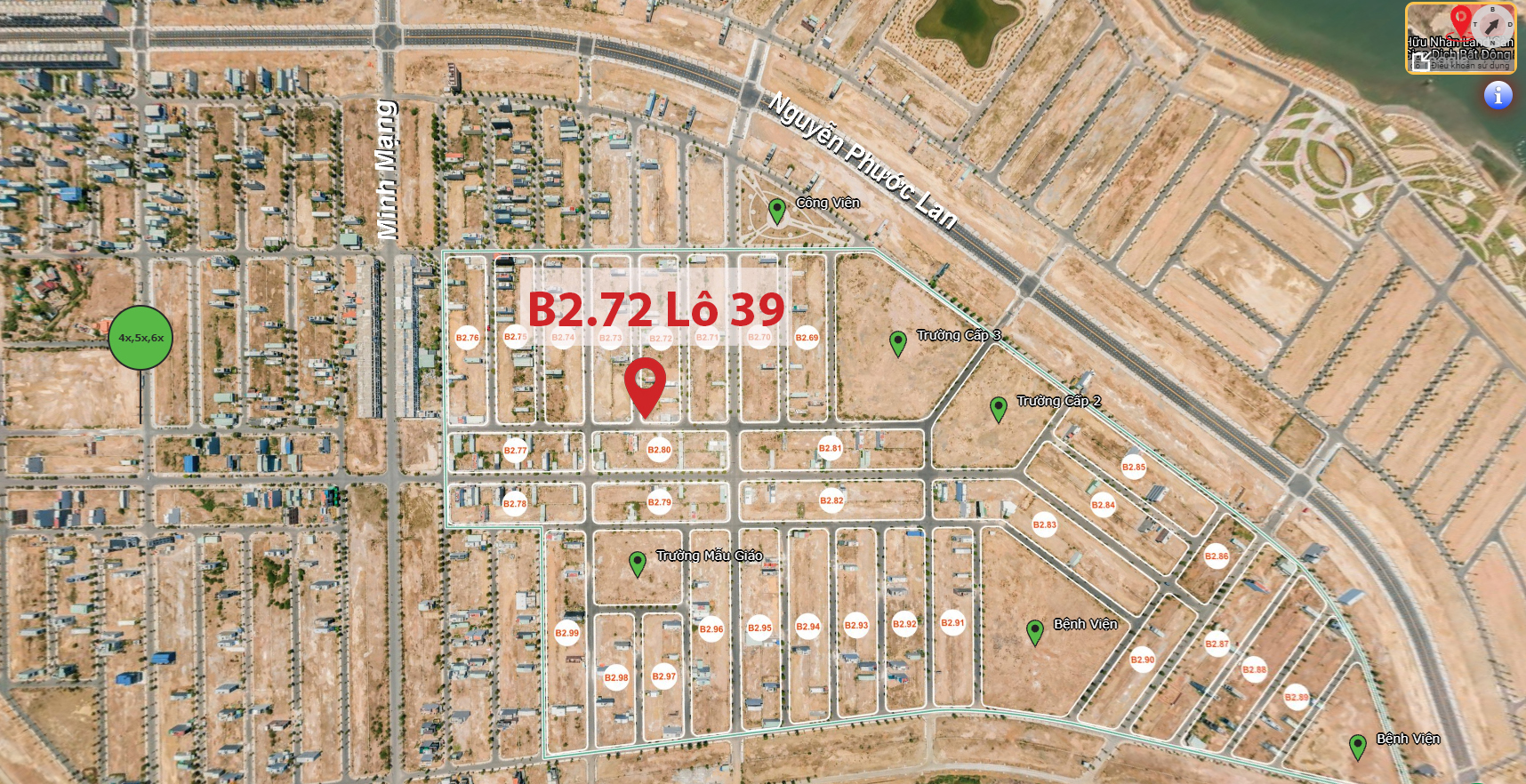  Lô góc, B2.72, Lô 39 - Khu đô thị Nam Hòa Xuân |Sàn Đất Nền Hòa Xuân