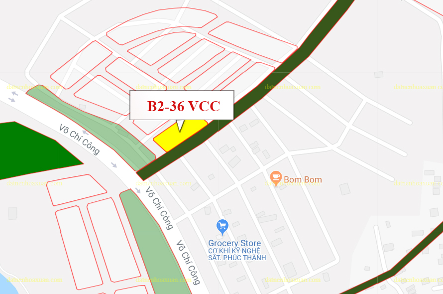 B2.36, Lô 8 - Khu đô thị Võ Chí Công |Sàn Đất Nền Hòa Xuân