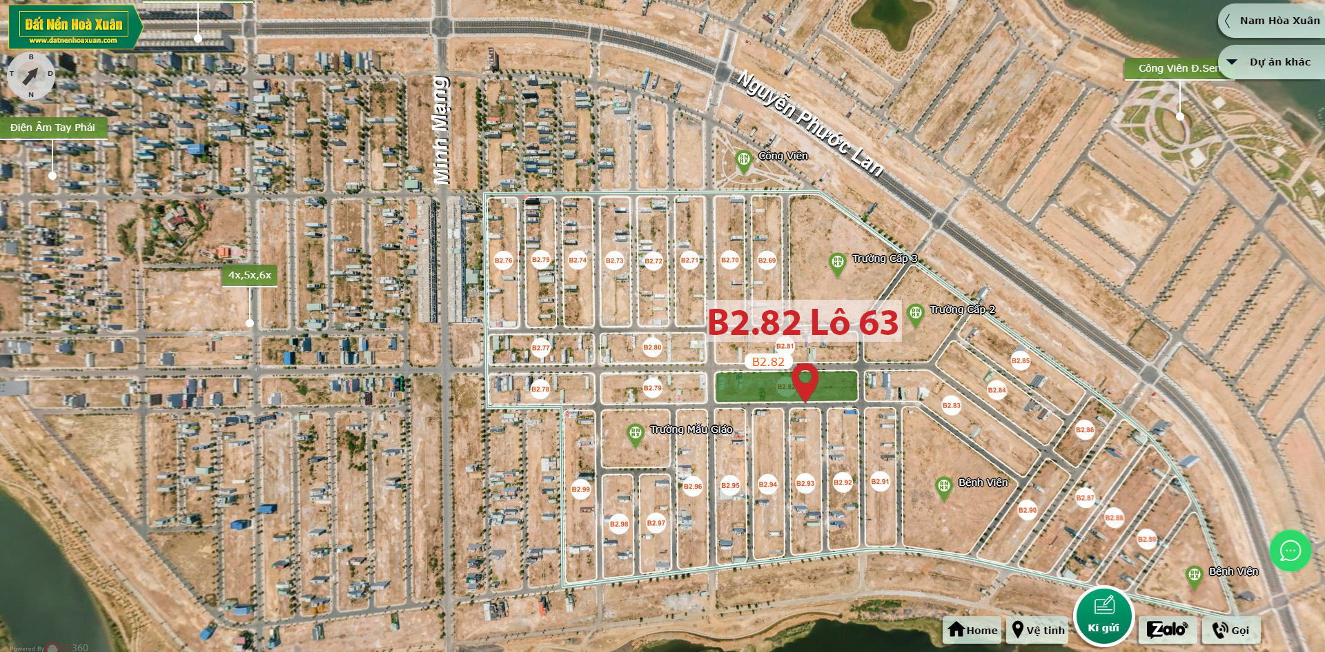 B2.82, Lô 63 - Khu đô thị Nam Hòa Xuân |Sàn Đất Nền Hòa Xuân