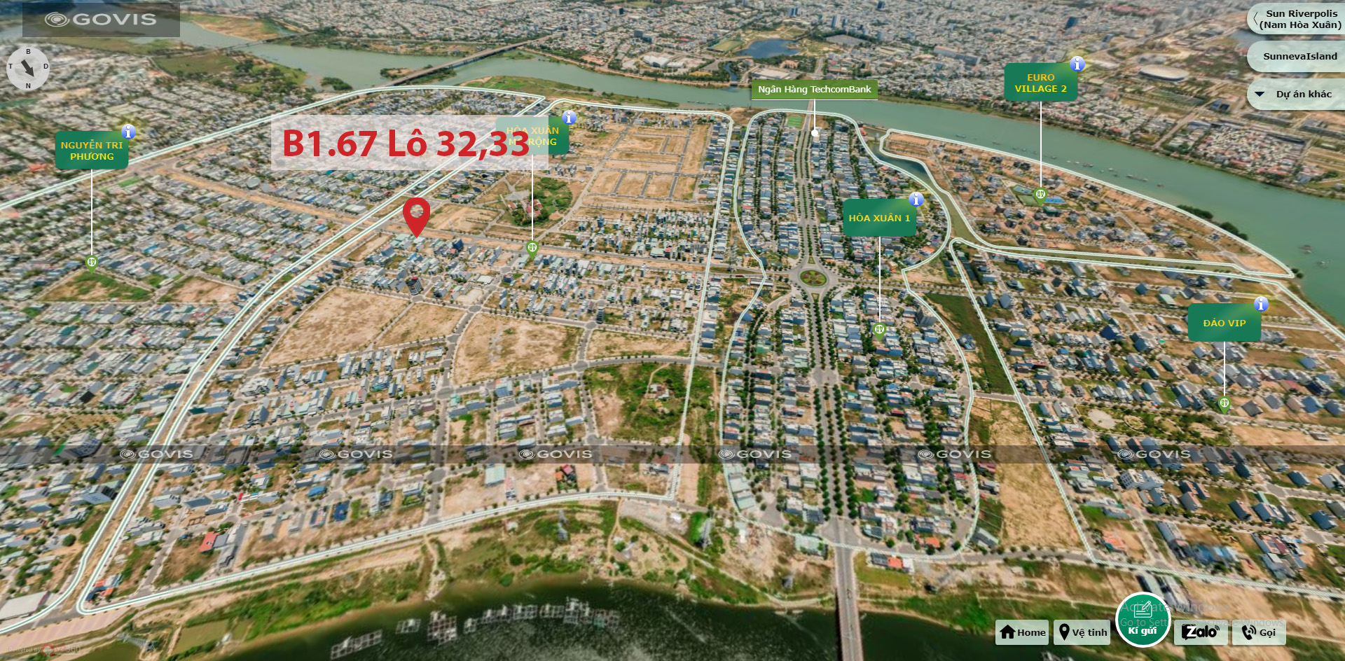 B1.67, Lô 32,33 - Khu đô thị Nguyễn Tri Phương |Sàn Đất Nền Hòa Xuân