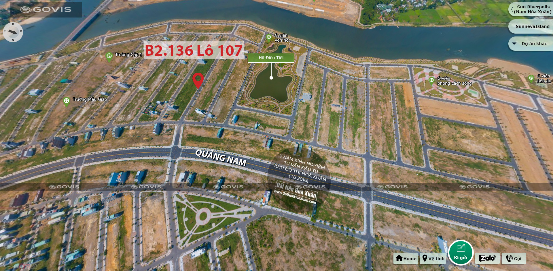 B2.136, Lô 107 - Khu đô thị Nam Hòa Xuân |Sàn Đất Nền Hòa Xuân