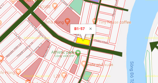 Lô góc, B1.57, Lô 23 - Khu đô thị Nguyễn Tri Phương |Sàn Đất Nền Hòa Xuân