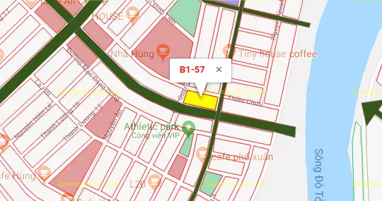  Lô góc, B1.57, Lô 23 - Khu đô thị Nguyễn Tri Phương |Sàn Đất Nền Hòa Xuân