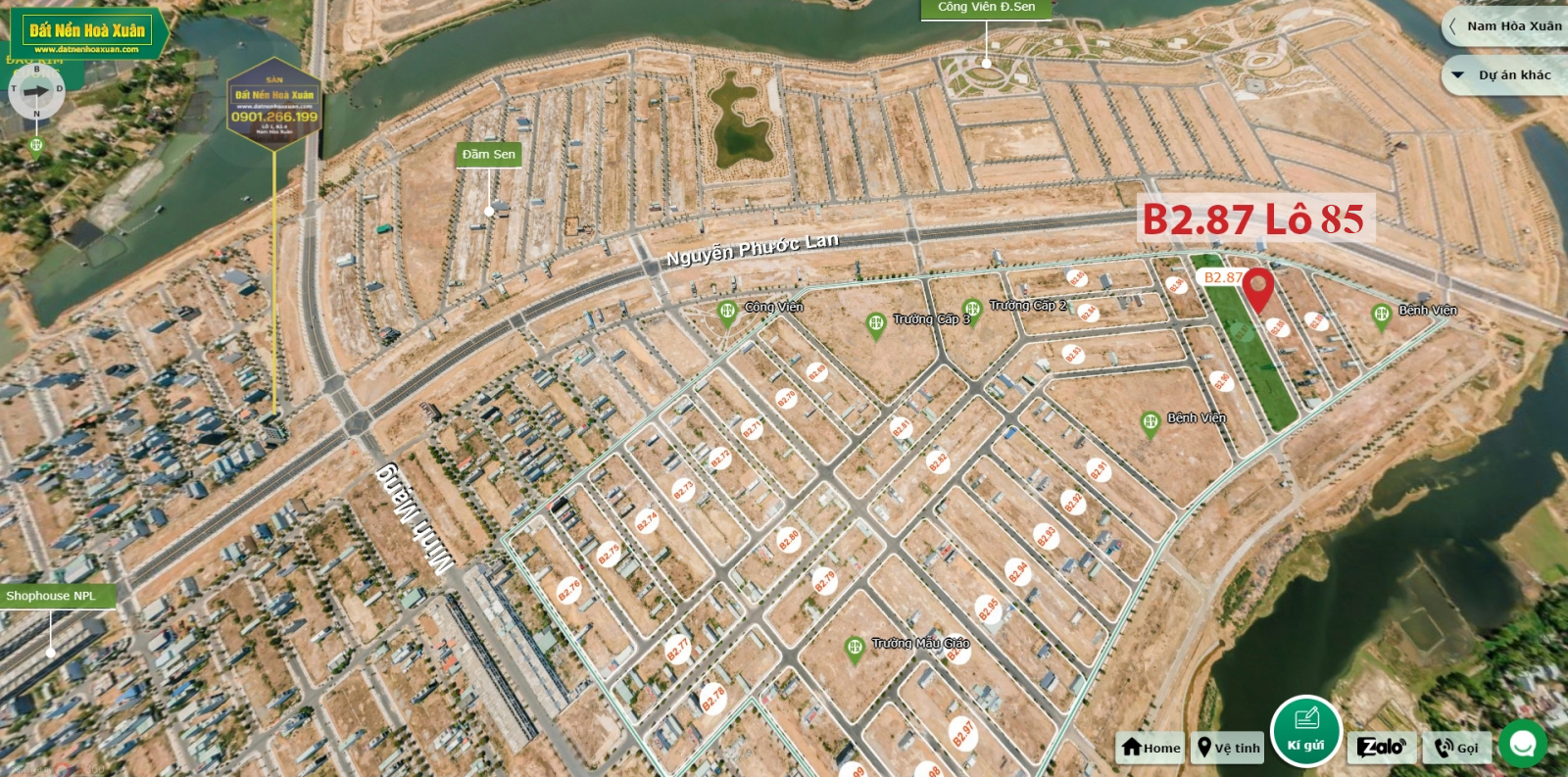 B2.87, Lô 85 - Khu đô thị Nam Hòa Xuân |Sàn Đất Nền Hòa Xuân