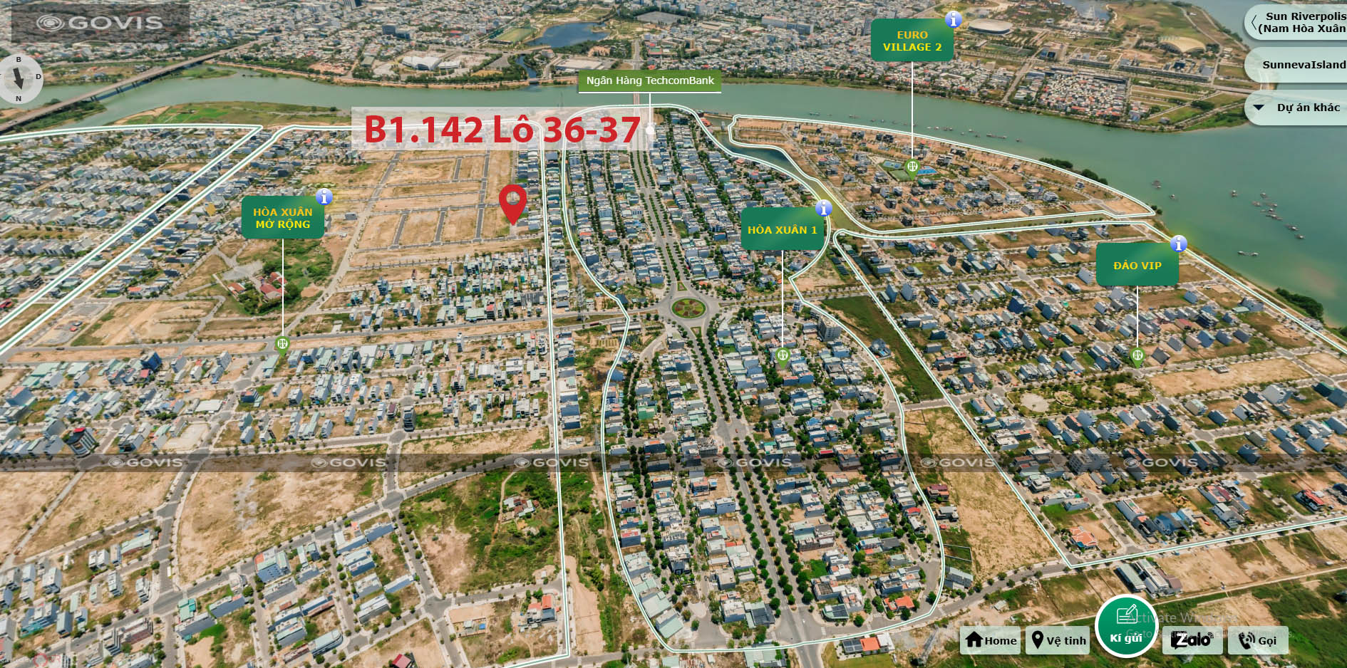 B1.142, Lô 36,37 - Khu đô thị Nguyễn Tri Phương |Sàn Đất Nền Hòa Xuân