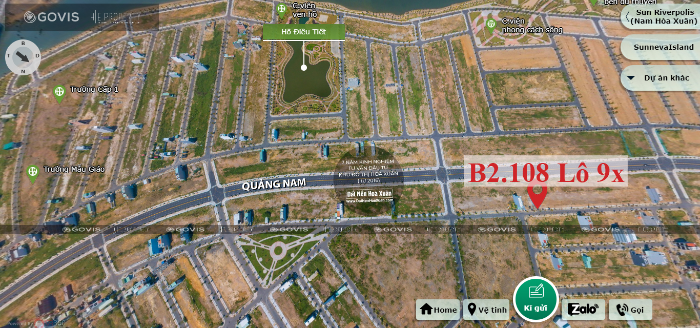 B2.108, Lô 9X - Khu đô thị Nam Hòa Xuân |Sàn Đất Nền Hòa Xuân