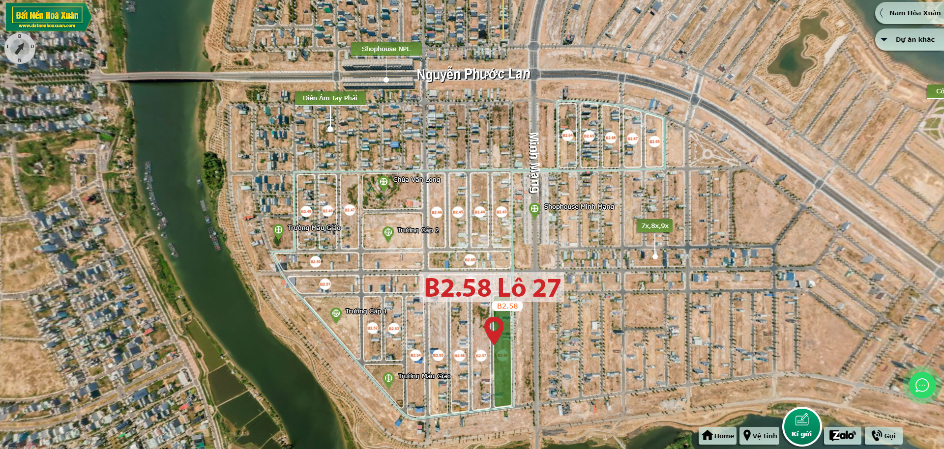 B2.58, Lô 27 - Khu đô thị Nam Hòa Xuân |Sàn Đất Nền Hòa Xuân