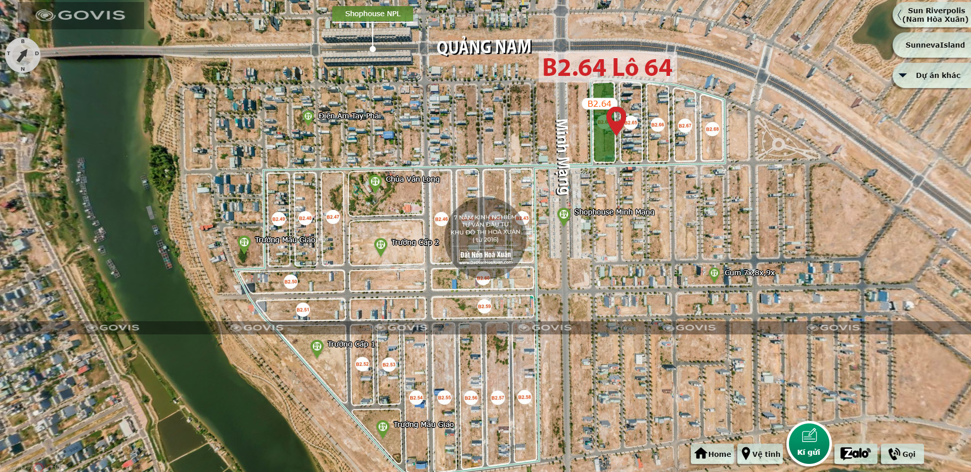 B2.64, Lô 64 - Khu đô thị Nam Hòa Xuân |Sàn Đất Nền Hòa Xuân