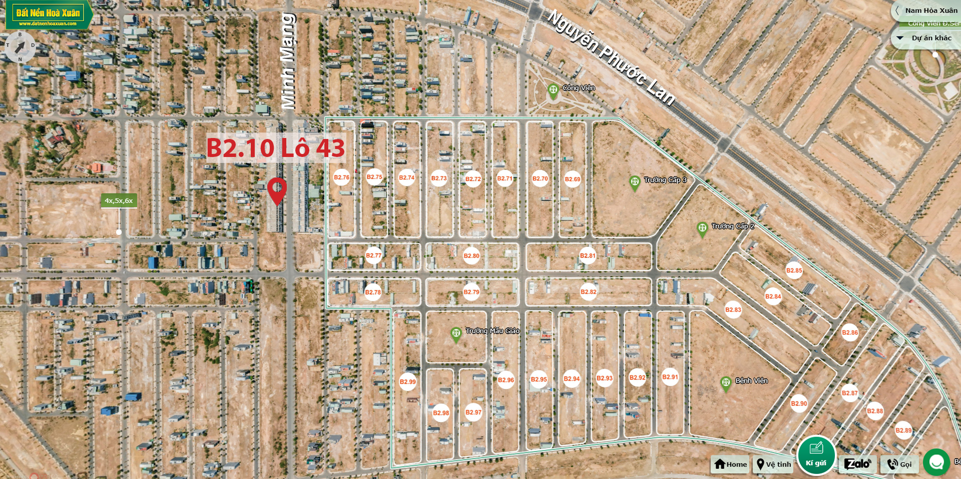 B2.10, Lô 43 - Khu đô thị Nam Hòa Xuân |Sàn Đất Nền Hòa Xuân