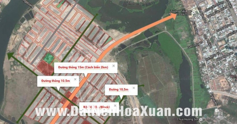 Bán lô 36 Block B2.80 hướng Tây Nam - Nam Hòa Xuân