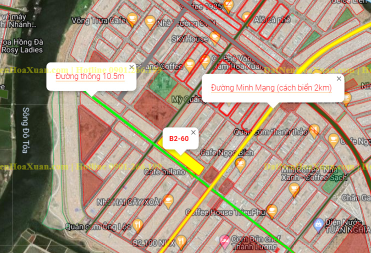 B2.60, Lô X - Khu đô thị Nam Hòa Xuân |Sàn Đất Nền Hòa Xuân