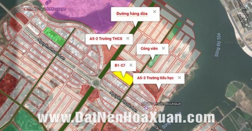 Bán lô 58 B1.27 xung quanh bao bọc biệt thự - Hòa Xuân